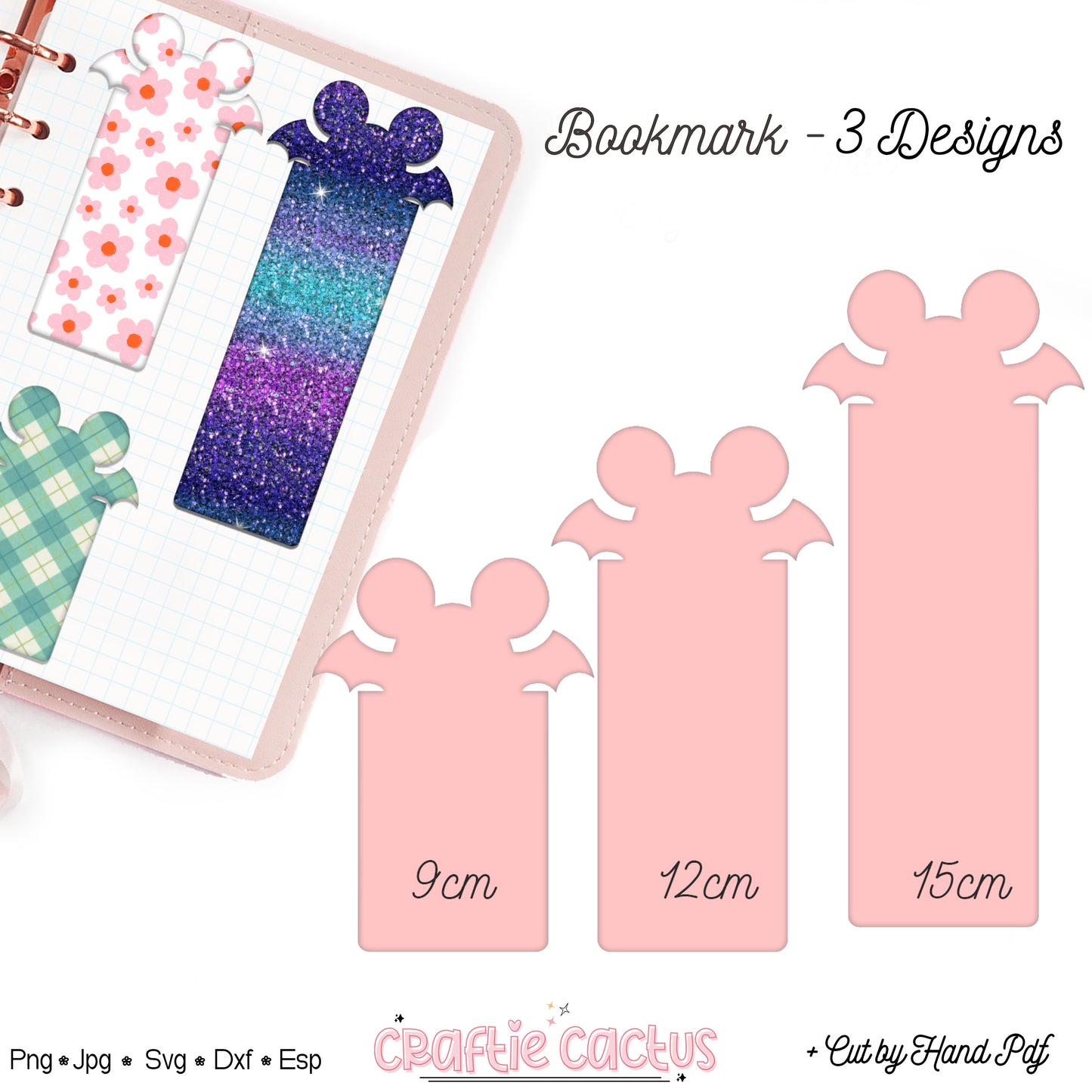 BatMouse Bookmark,Blank Bookmark template, Cute Bookmark,Reading Accessories,Bookmark Cricut