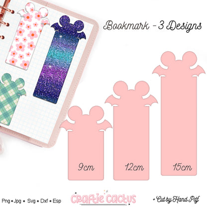 BatMouse Bookmark,Blank Bookmark template, Cute Bookmark,Reading Accessories,Bookmark Cricut