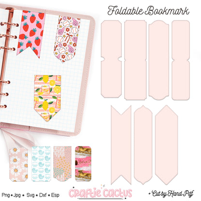 Foldable Bookmark Svg for Book Lovers| Diy Bookmark Template| Cute Reading Accessories Svg