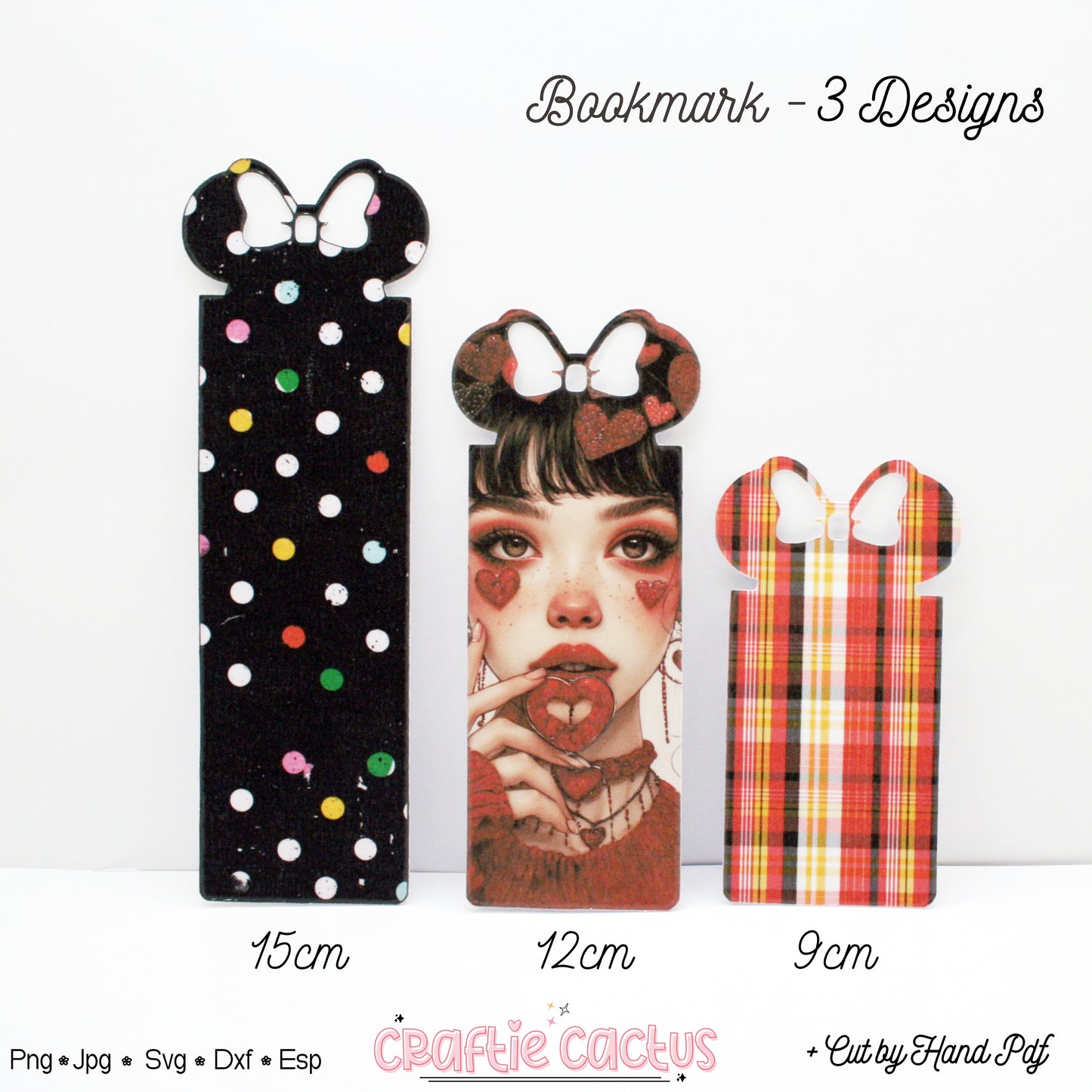 Girl Mouse Bookmark Svg for Book Lovers| Diy Bookmark Template| Cute Reading Accessories Svg
