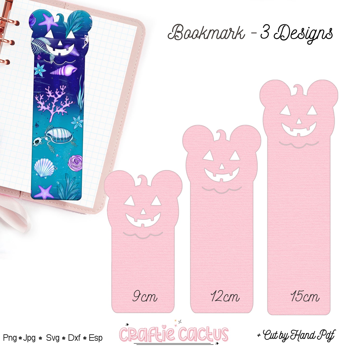 Halloween Pumpkin Bookmark Svg for Book Lovers| Diy Bookmark Template| Cute Reading Accessories Svg