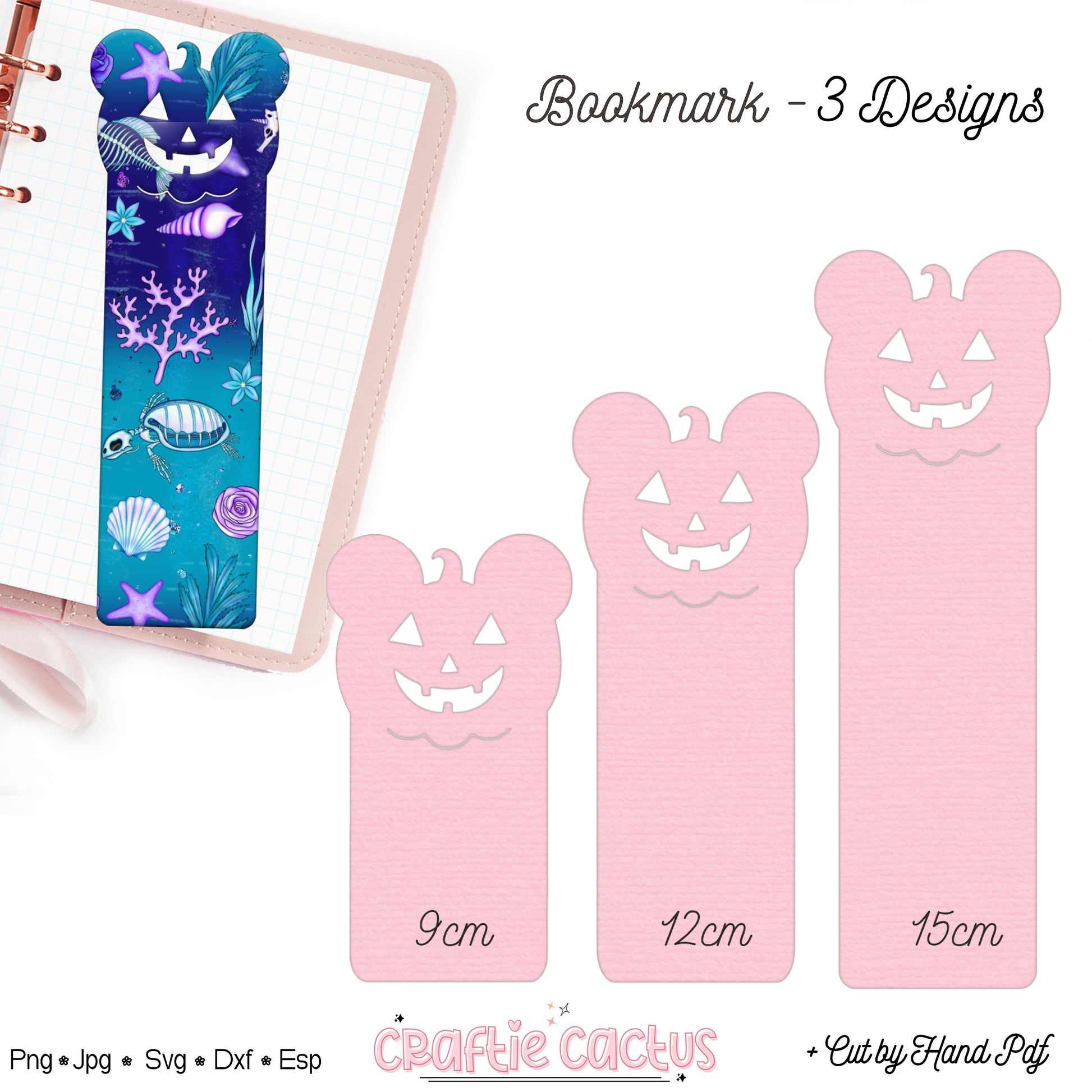 Halloween Pumpkin Bookmark Svg for Book Lovers| Diy Bookmark Template| Cute Reading Accessories Svg