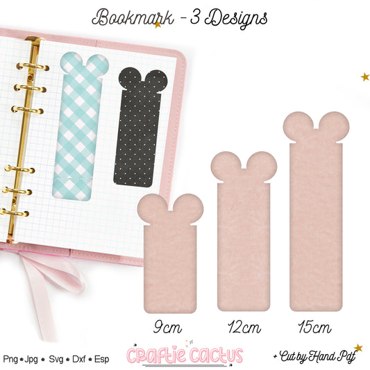 Mouse Bookmark Svg for Book Lovers| Diy Bookmark Template| Cute Reading Accessories Svg