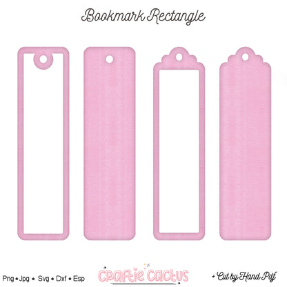 Rectangle Bookmark Svg for Book Lovers| Diy Bookmark Template| Cute Reading Accessories Svg
