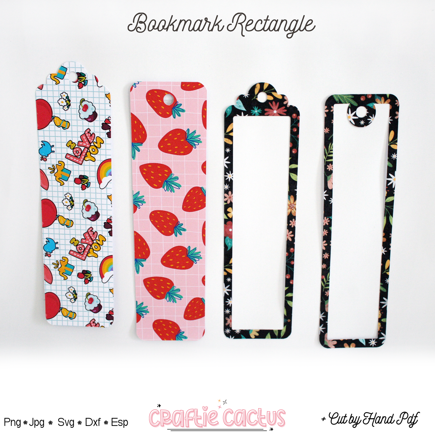 Rectangle Bookmark Svg for Book Lovers| Diy Bookmark Template| Cute Reading Accessories Svg