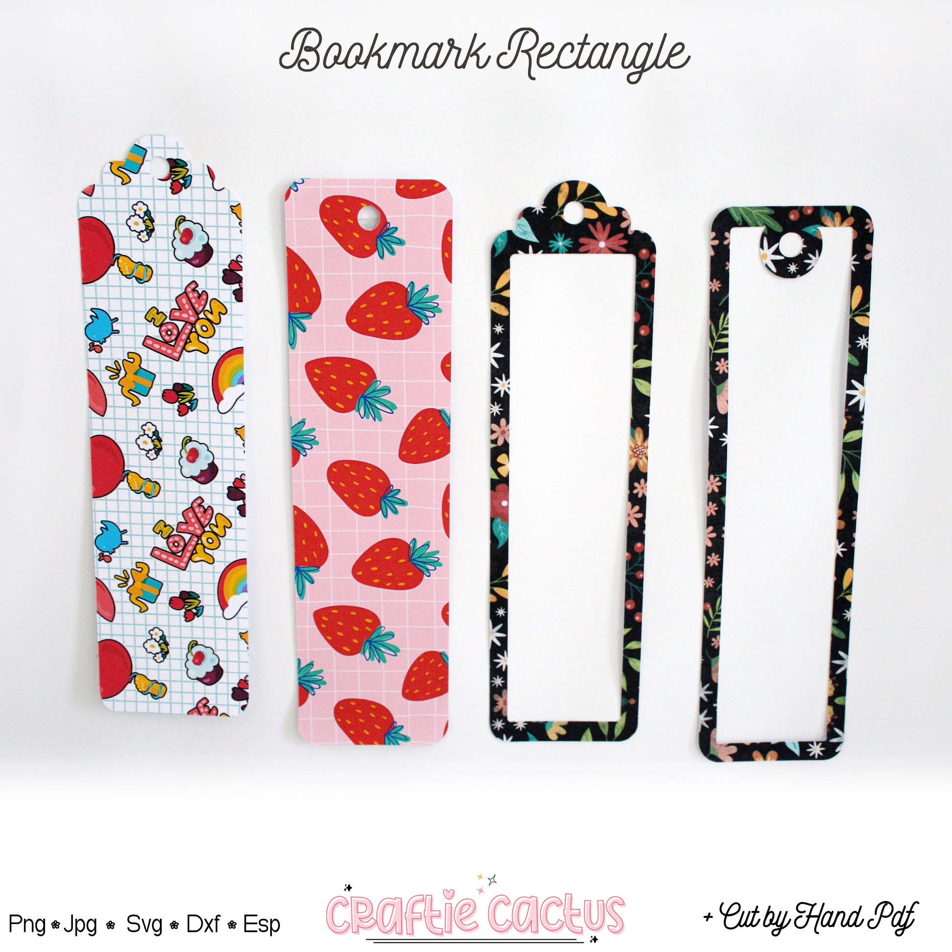 Rectangle Bookmark Svg for Book Lovers| Diy Bookmark Template| Cute Reading Accessories Svg