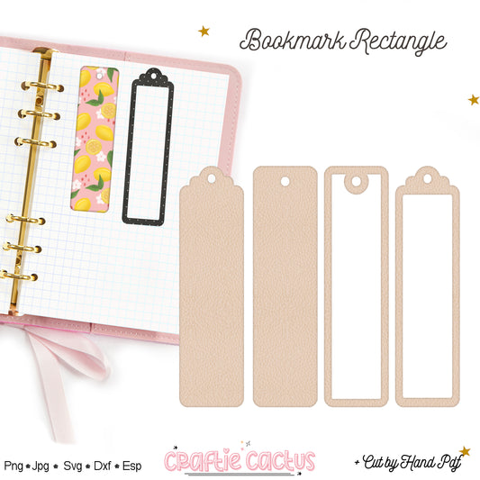 Rectangle Bookmark Svg for Book Lovers| Diy Bookmark Template| Cute Reading Accessories Svg