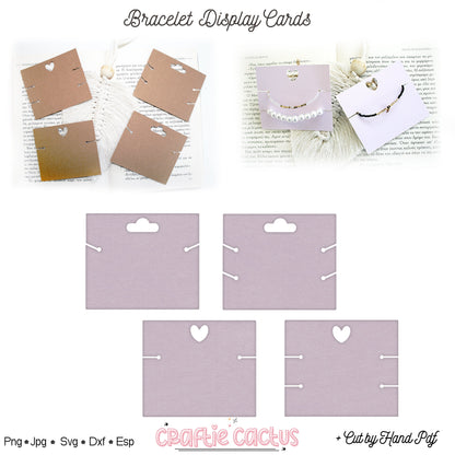 Jewelry Bracelet Display Card Template | Jewelry Packaging | Packaging Card Svg