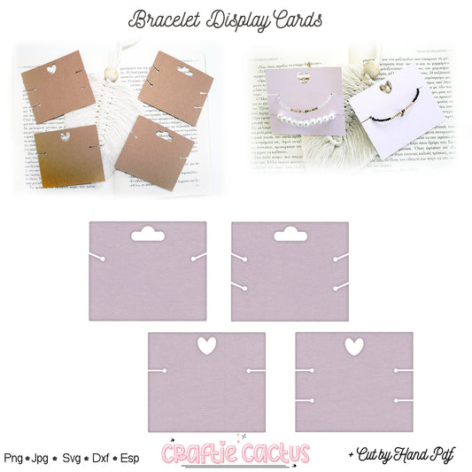 Jewelry Bracelet Display Card Template | Jewelry Packaging | Packaging Card Svg