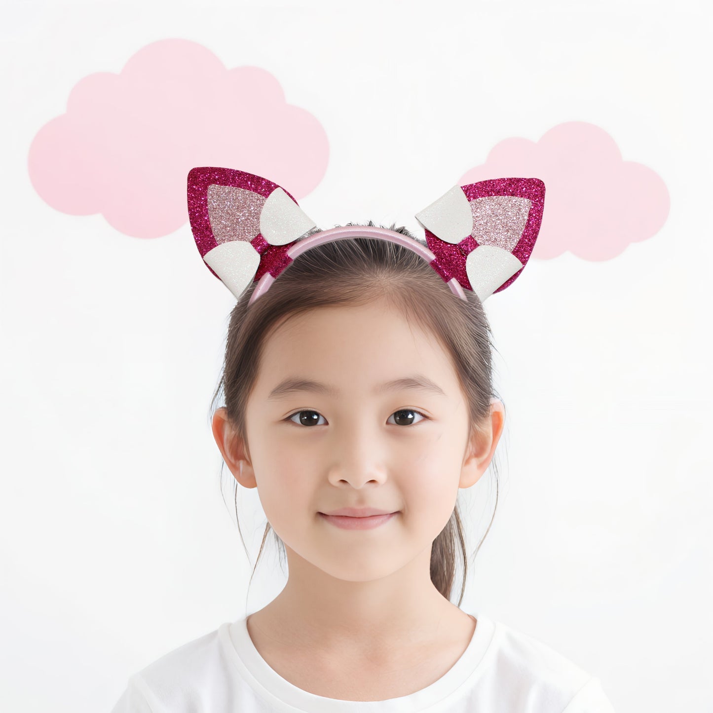   a young Asian girl   Unicorn Ears & Headband