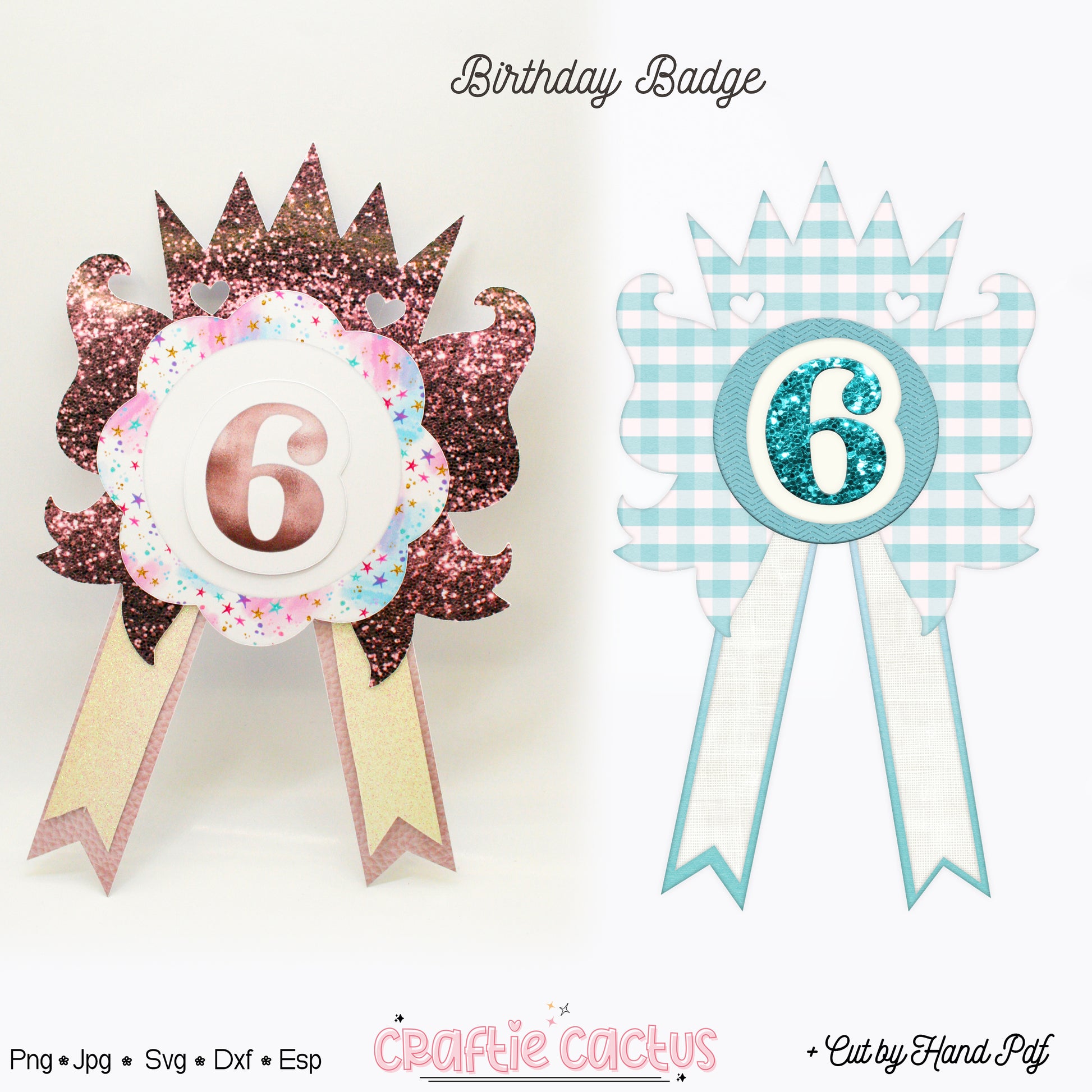 Crown BirthdayCrown Badge Rosette for Birthday | DIY Birthday Party Favors | Girl Rosette Badge svgBadge Rosette ,Cutout Rosette, Birthday Badge SVG, Birthday Rosette Template ,DIY Birthday
