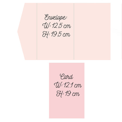 Tri Fold Wedding Envelope with pocket Cards & Envelope Template SVG n.4 Craftie Cactus
