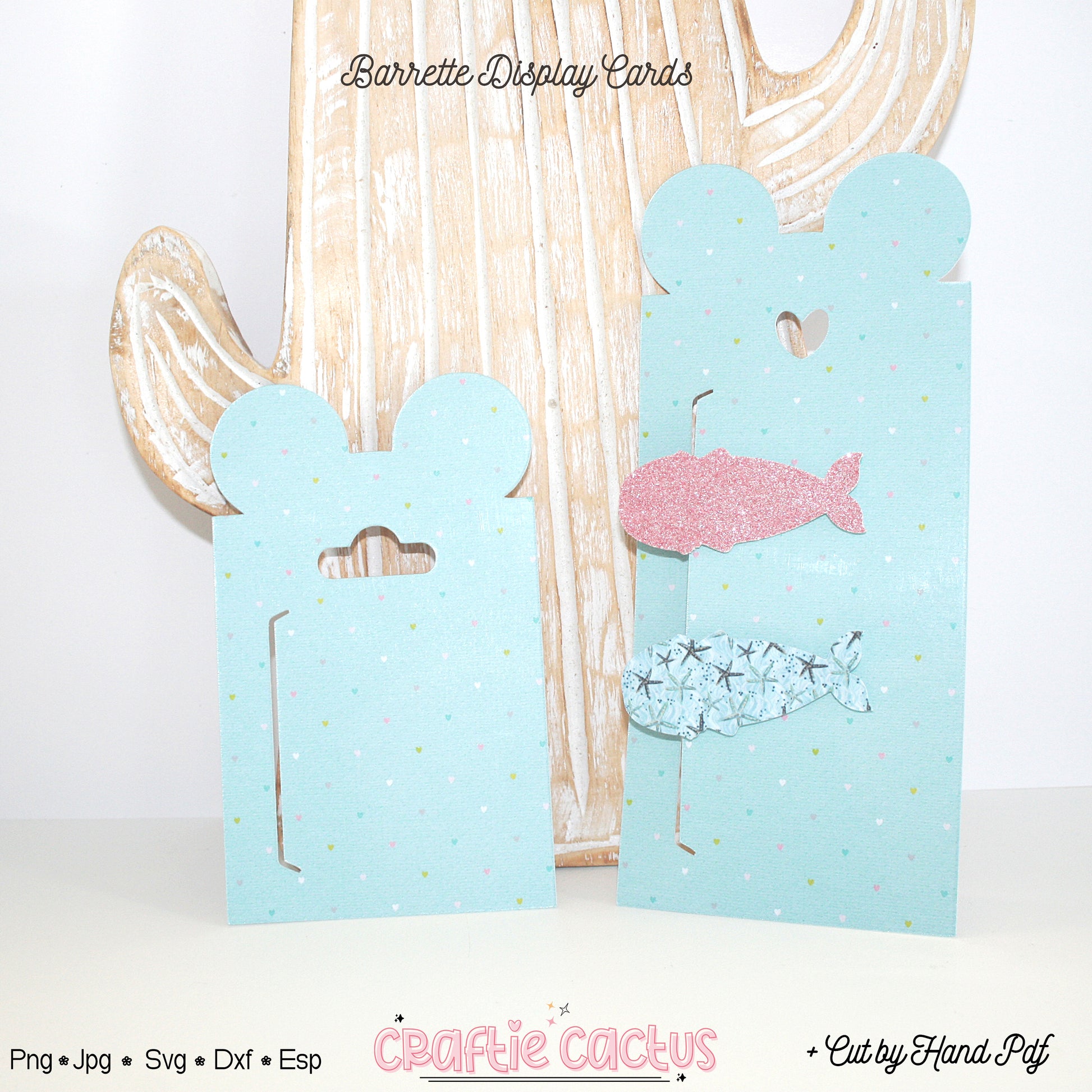 Mouse Barrettes Display Card Svg | Hair Packaging Card Template | Small Business Packaging