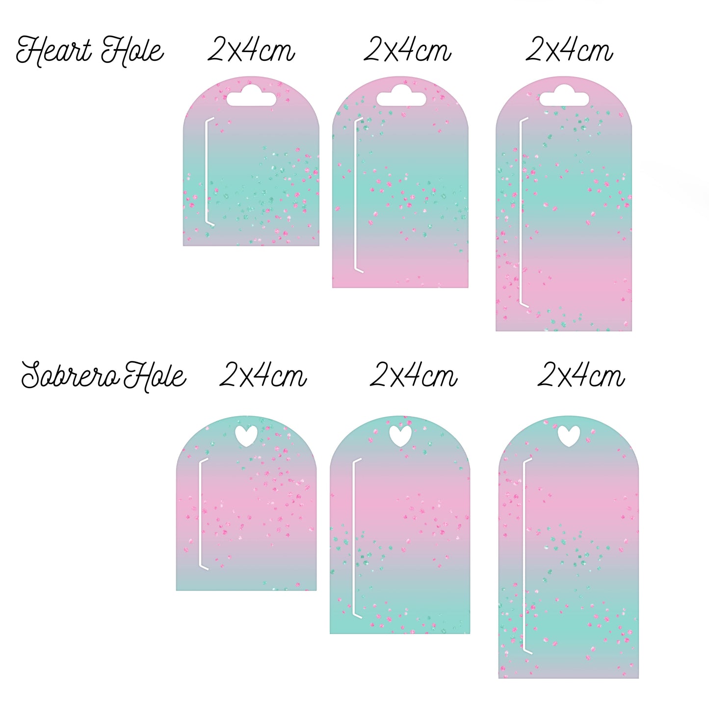 Rounded Barrettes Display Card Svg | Hair Packaging Card Template | Small Business Packaging