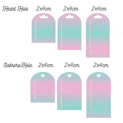 Rounded Barrettes Display Card Svg | Hair Packaging Card Template | Small Business Packaging