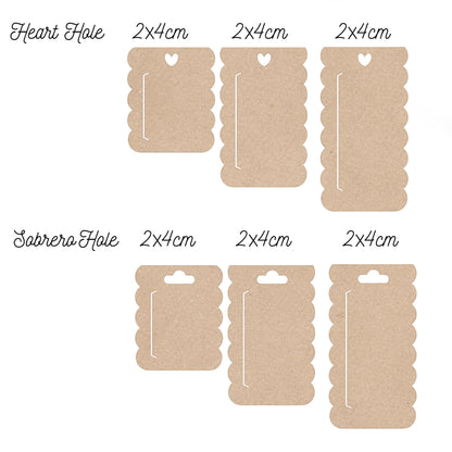 Scalloped Barrettes Display Card Svg | Hair Packaging Card Template | Small Business Packaging