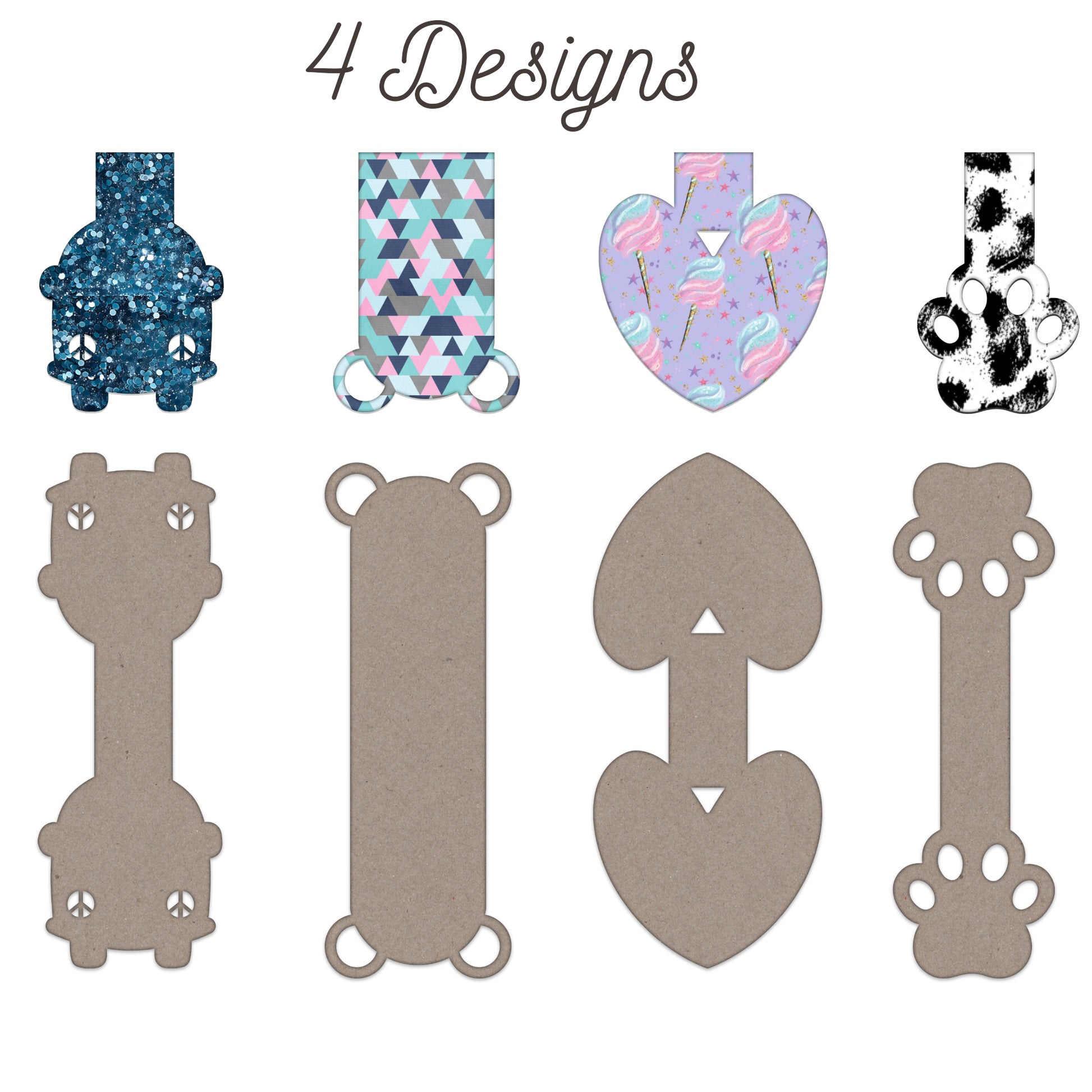 Car,Paw,Heart,Ear Bookmark Svg for Book Lovers| Diy Bookmark Template| Cute Reading Accessories Svg