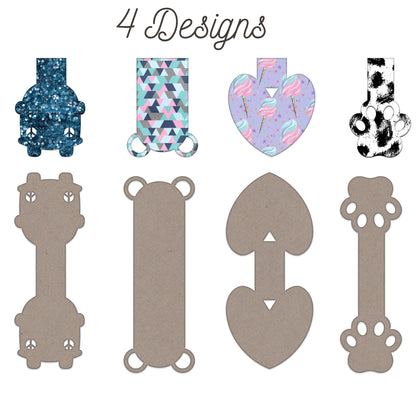 Car,Paw,Heart,Ear Bookmark Svg for Book Lovers| Diy Bookmark Template| Cute Reading Accessories Svg
