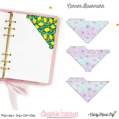 Corner Bookmark Svg Template for Book Lovers | Cute Reading Accessories | Bookmark Cut Files | Gifts for book lovers