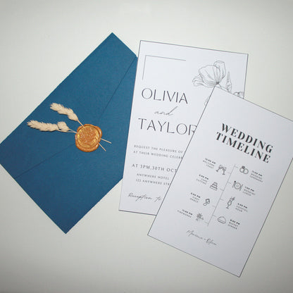 Tri Fold Wedding Envelope with pocket Cards & Envelope Template SVG n.2 Craftie Cactus