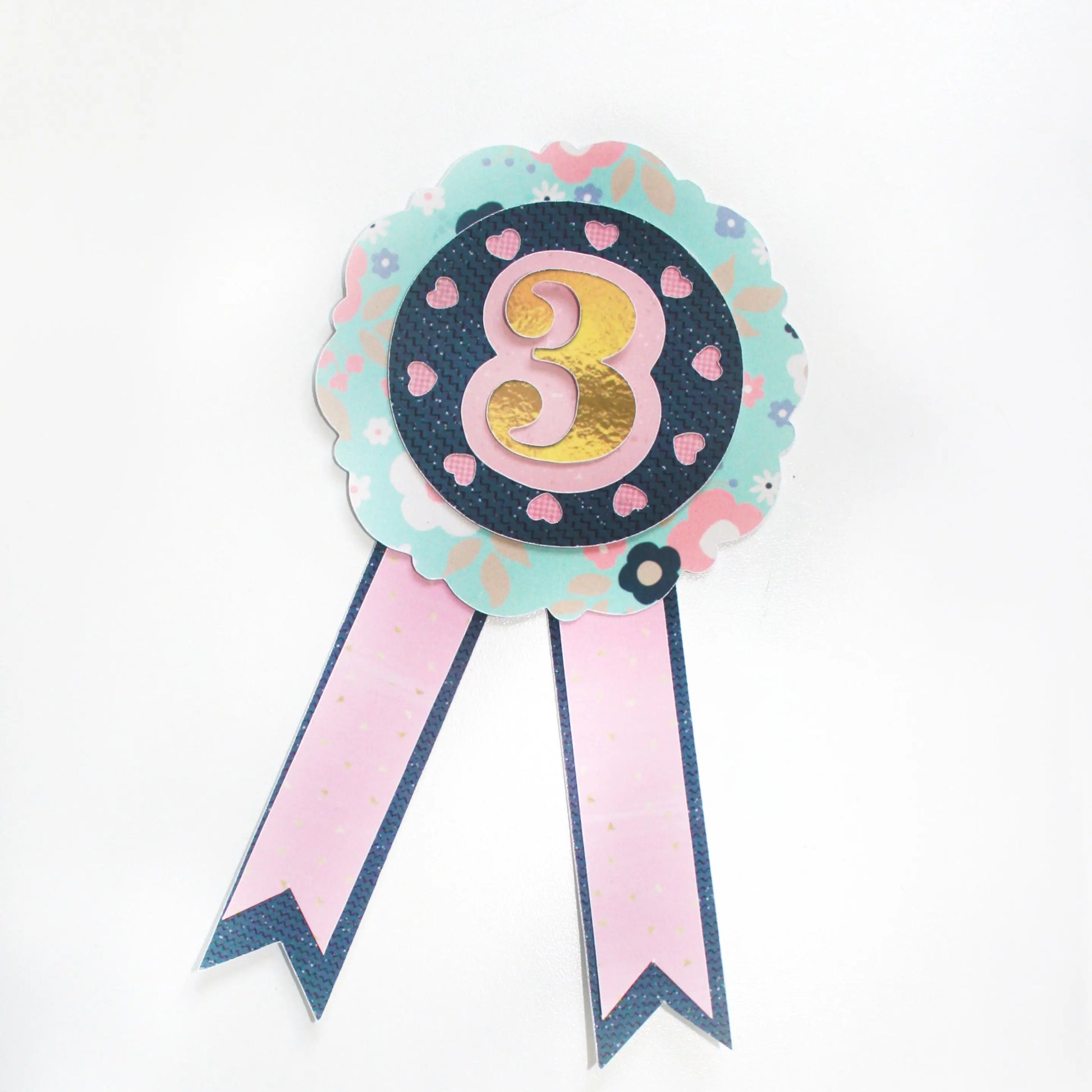 Scalloped Badge Rosette for Birthday | DIY Birthday Party Favors | Rosette Badge svg