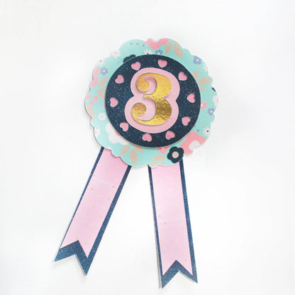 Scalloped Badge Rosette for Birthday | DIY Birthday Party Favors | Rosette Badge svg