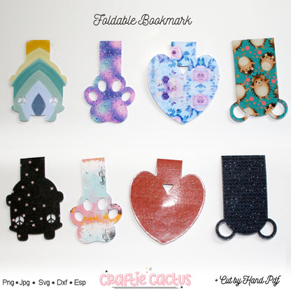 Car,Paw,Heart,Ear Bookmark Svg for Book Lovers| Diy Bookmark Template| Cute Reading Accessories Svg