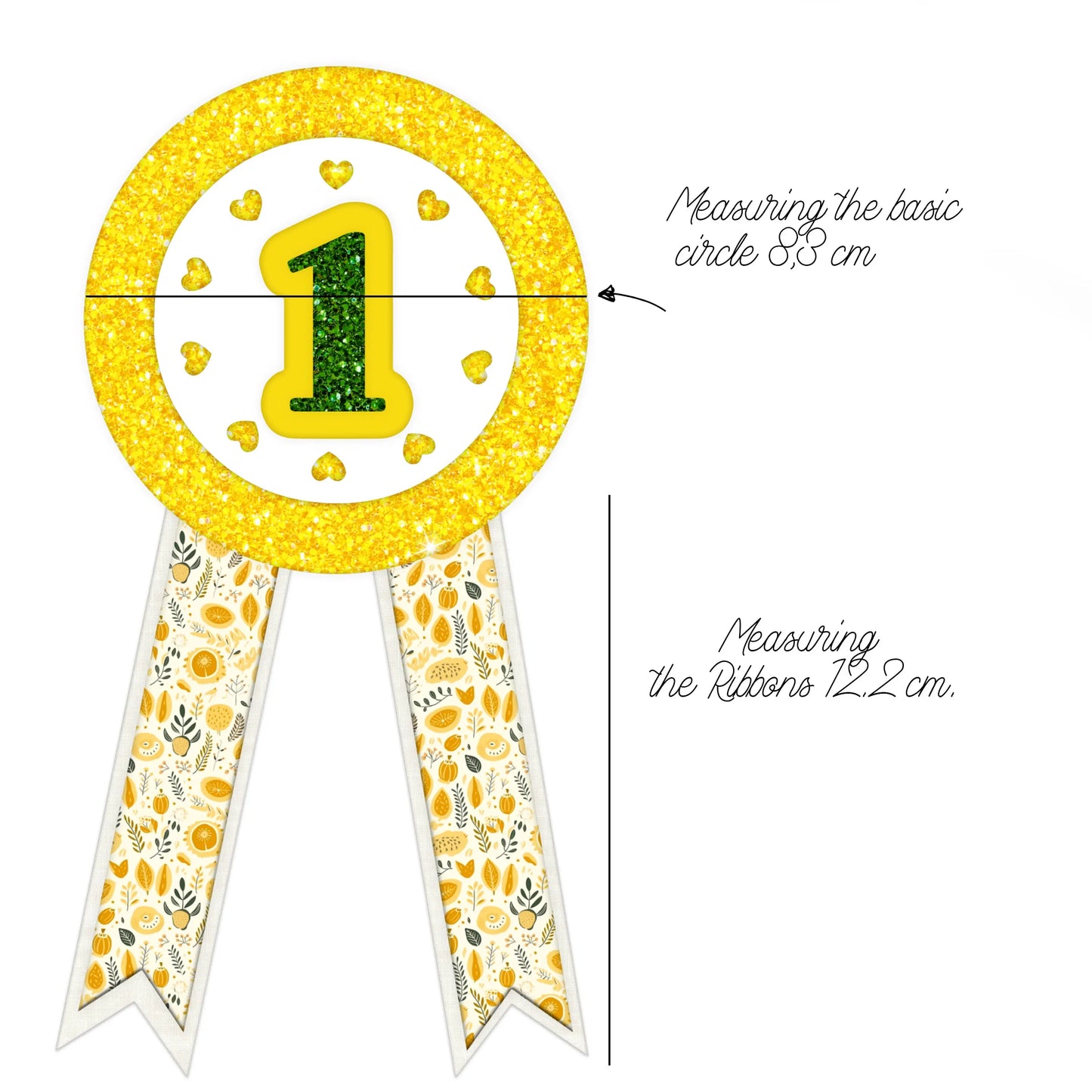 Circle with hearts Badge Rosette for Diy Birthday Party Favors | Rosette Badge svg -