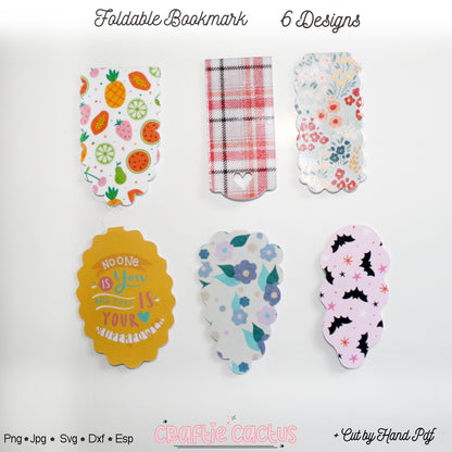 Magnetic Foldable Bookmark Svg for Book Lovers| Diy Bookmark Template| Cute Reading Accessories Svg