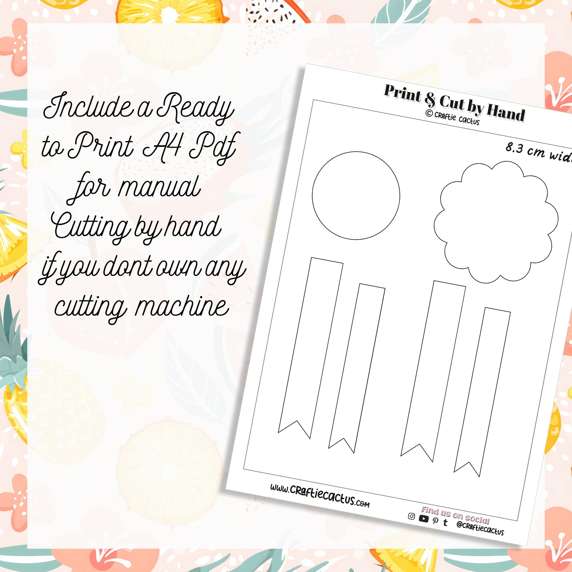 Tiara Hair Claw Display Card Template |Hair Claw Packaging Card Svg