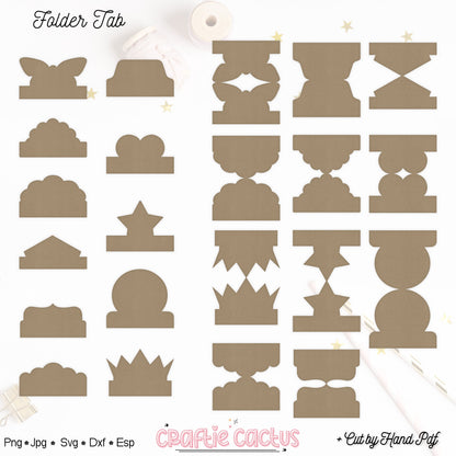 Double Fold Over Tab Template - Stationary Journal Tabs n.4 Craftie Cactus