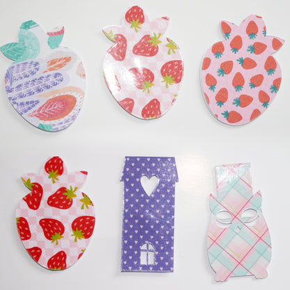 Owl,Strawberry,Home,Foldable Bookmark Svg for Book Lovers| Diy Bookmark Template| Cute Reading Accessories Svg