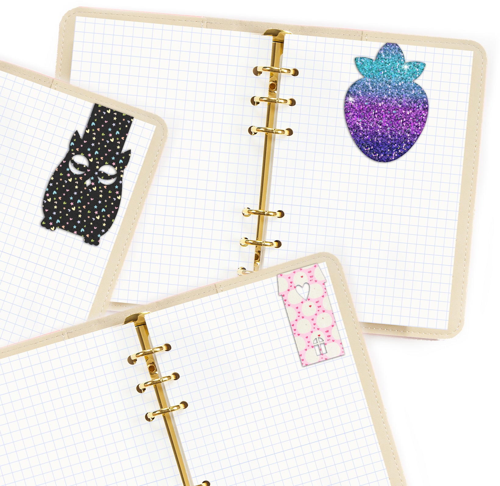 Owl,Strawberry,Home,Foldable Bookmark Svg for Book Lovers| Diy Bookmark Template| Cute Reading Accessories Svg