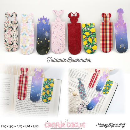 Foldable Oval Bookmark Svg for Book Lovers| Diy Bookmark Template| Cute Reading Accessories Svg