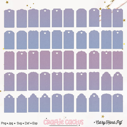 Gift Tag Template - Tags & Label Cut Files n.11 Craftie Cactus