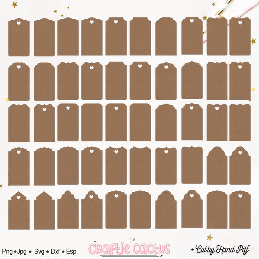Gift Tag Template - Tags & Label Cut Files n.11 Craftie Cactus