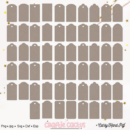 Gift Tag Template - Tags & Label Cut Files n.9 Craftie Cactus