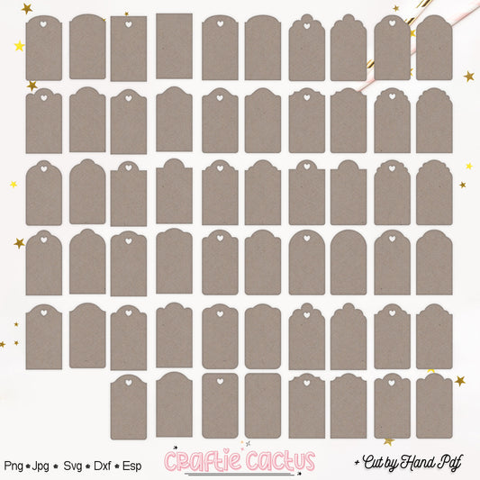 Gift Tag Template - Tags & Label Cut Files n.9 Craftie Cactus