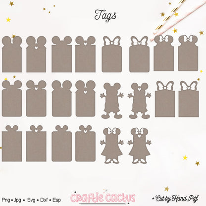 Gift Tag Template - Tags & Label Cut Files n.3 Craftie Cactus