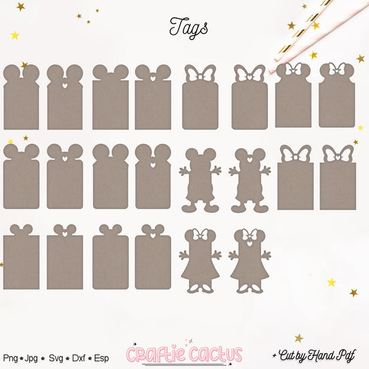 Gift Tag Template - Tags & Label Cut Files n.3 Craftie Cactus