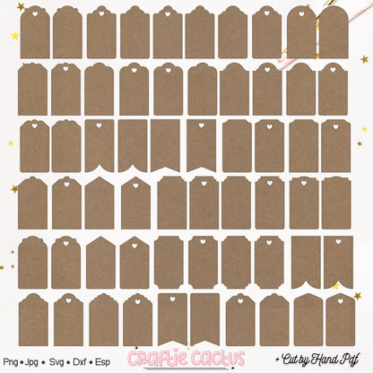 Gift Tag Template - Tags & Label Cut Files n.10 Craftie Cactus