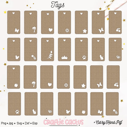 Gift Tag Template - Tags & Label Cut Files n.1 Craftie Cactus