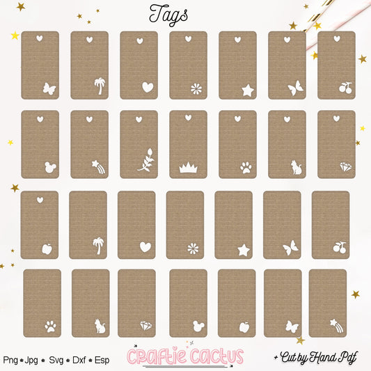 Gift Tag Template - Tags & Label Cut Files n.1 Craftie Cactus