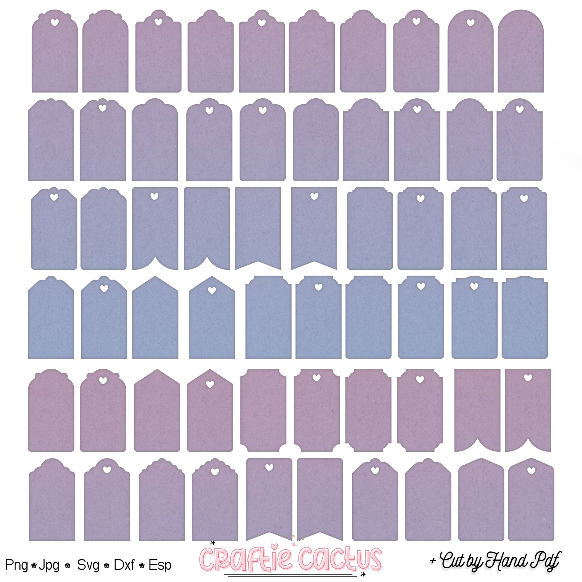 Gift Tag Template - Tags & Label Cut Files n.10 Craftie Cactus