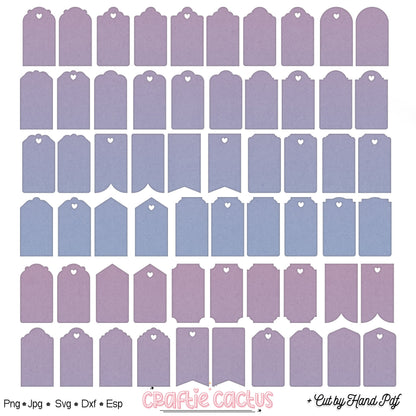 Gift Tag Template - Tags & Label Cut Files n.10 Craftie Cactus