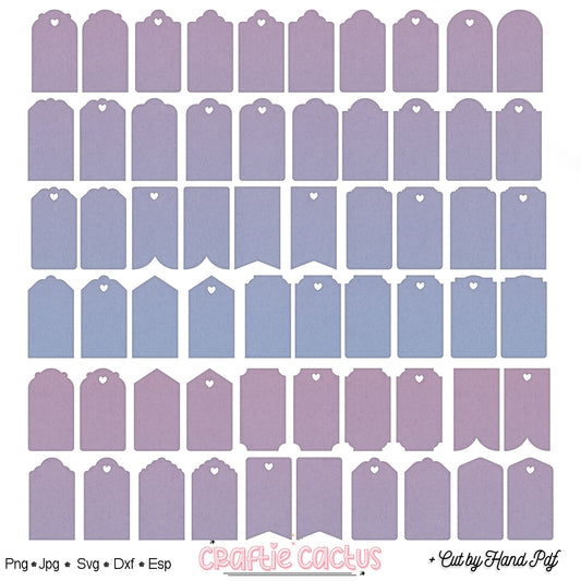 Gift Tag Template - Tags & Label Cut Files n.10 Craftie Cactus