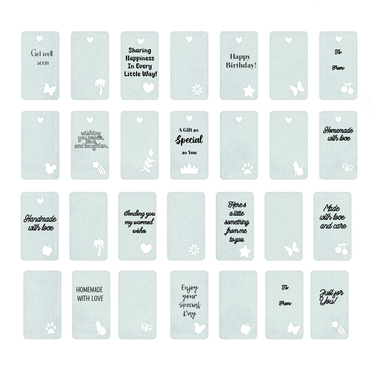 Gift Tag Template - Tags & Label Cut Files n.1 Craftie Cactus