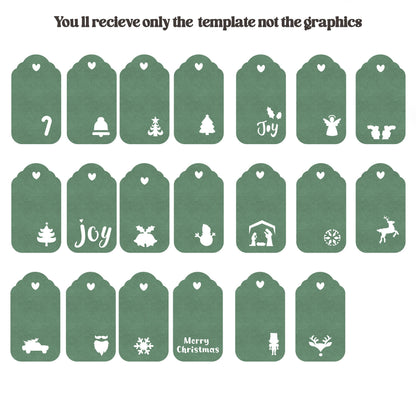 Christmas Gift Tag Template - Tags & Label Cut Files Craftie Cactus