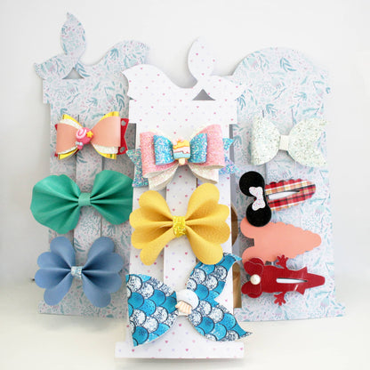 Display Card Template for Hair Bow | Bow Display Card Template | Packaging Card Svg
