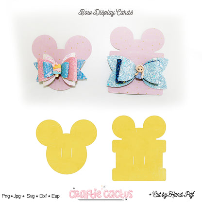 Display Card for Hair Bow | Bow Display Card Template | Packaging Card Svg